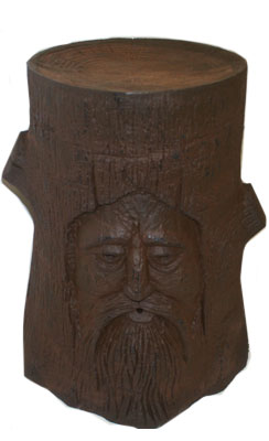 Wizard Log Head In Brown 