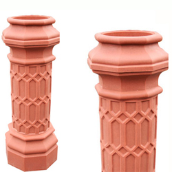 Column Planter In Terracotta 