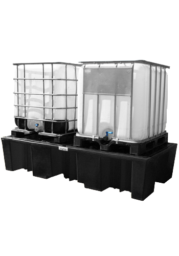 Ecosure Double IBC Bund Pallet in Black and comes with FREE Spill Tray