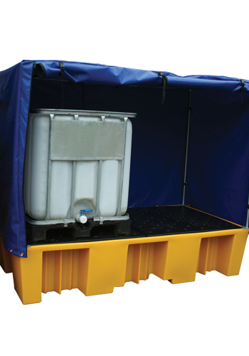 Ecosure Double IBC Bund Yellow with Frame and Cover