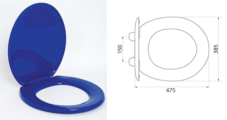 Toilet Seat With Lid - Plastic Hinges 