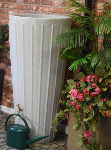 Cosmo 200 Litre Water Butt Planter White Marble 