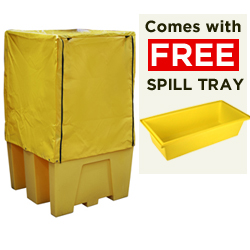Ecosure IBC Bund Pallet Grid & Yellow Premium Cover comes with FREE Spill Tray