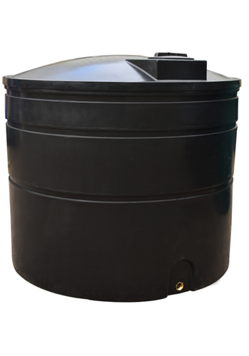 5000 litre water tank in black