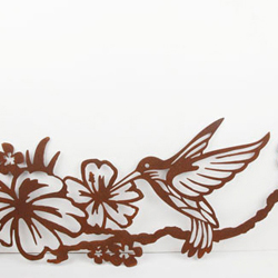 Bird and Flower Steel Art Design