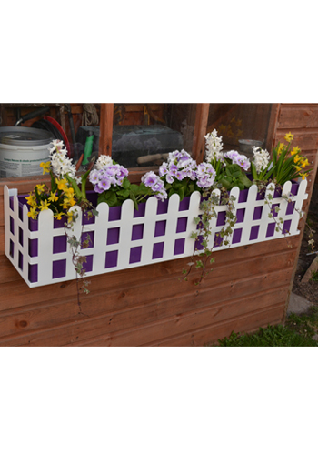 Window Box Cottage Style Purple/White