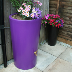 City Water Butt Planter Purple