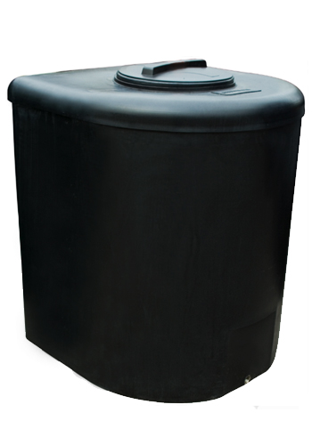 Ecosure 1000 Litres D Shape Water Tank  - Black