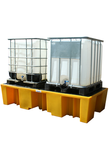 Ecosure Double IBC Bund Pallet in Yellow and comes with FREE Spill Tray