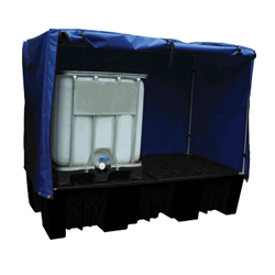 Ecosure Double IBC Bund with Frame with Cover