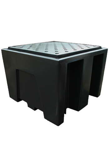 Ecosure IBC Bund Pallet - Black c/w Grid comes with FREE Spill Tray
