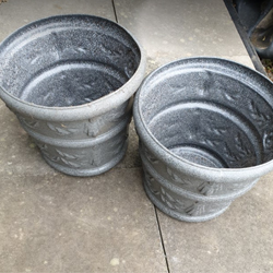 Traditional Planters in Grey x 2 