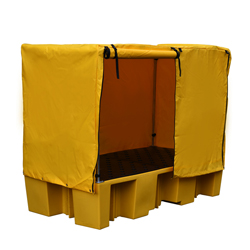 Ecosure Double IBC Bund with Frame and Cover Yellow