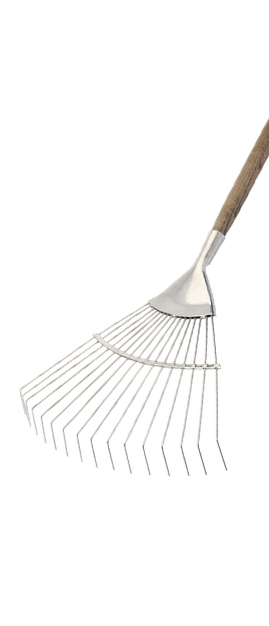 Lawn Rake - Stainless Steel With FSC Ash Handle