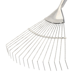 Lawn Rake - Stainless Steel With FSC Ash Handle