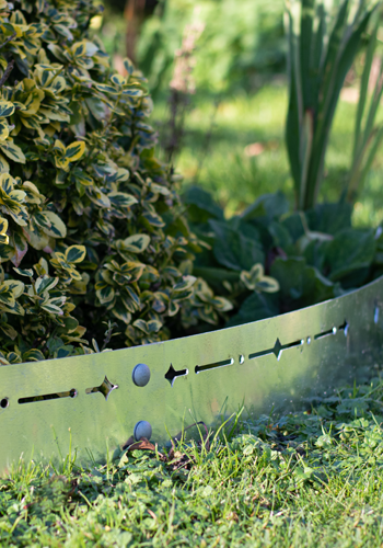 5 x 100mm Galvanised Modern Garden Edging - Heavy Duty