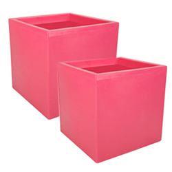 Two Large Pink Orwell Planters