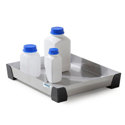 Spill tray for small containers pro-line in stainless steel - 22 Litres