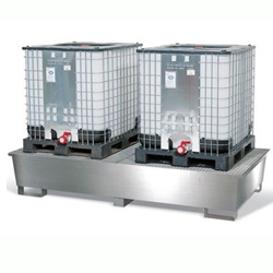 Sump pallet TCI-2F, stainless steel, with grid