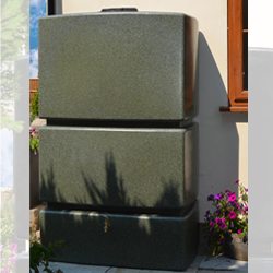 Water Butt 1275 Litres Green Marble - Rainwater Tank | Ecosure
