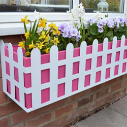 Window Box Cottage Style Pink and White