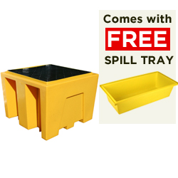 Ecosure IBC Bund Pallet - Yellow c/w Grid comes with FREE Spill Tray