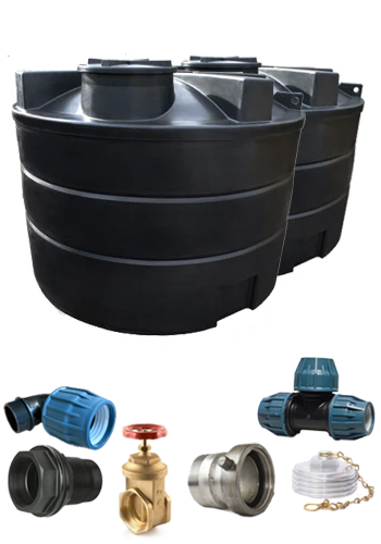 20000 Litre (2 x 10K) Fire Water Tank - BSRT