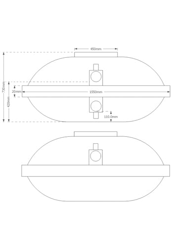 1100 Litre Underground Tank Black