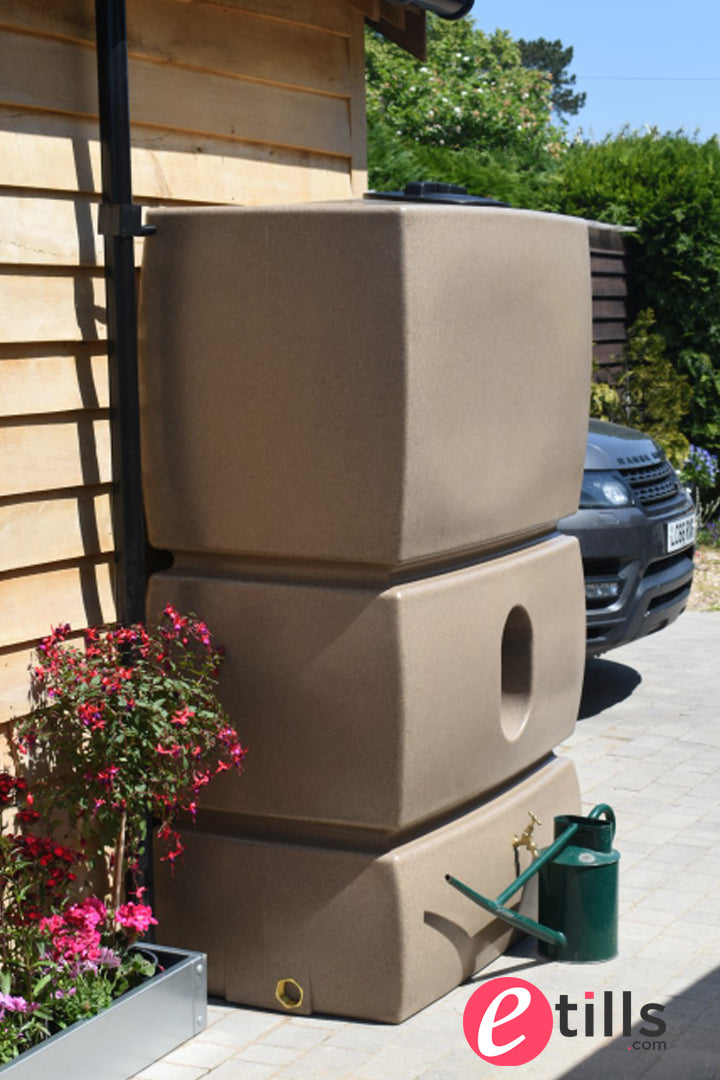 1500 Litre Extra Large Water Butt - Sandstone