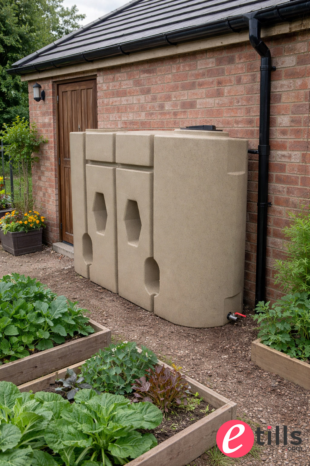 1900 Slimline Water Butt Sandstone