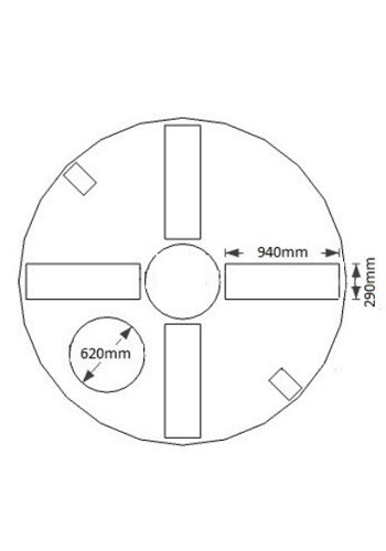 20000 Litre Cylindrical Water Tank - Non Potable - Black