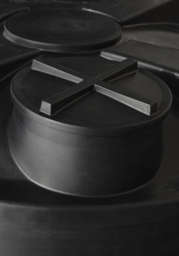 20000 Litre Cylindrical Water Tank - Non Potable - Black