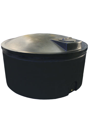 3400 Litre Cylindrical Water Tank - Non Potable - Black