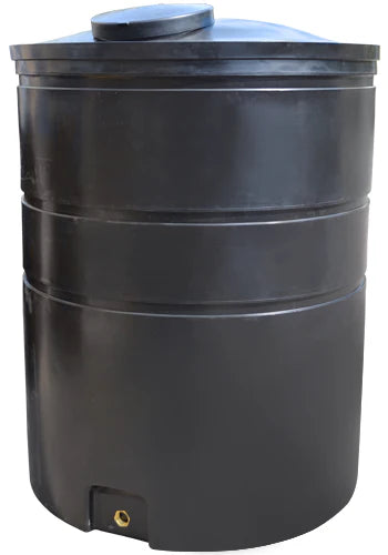 3900 Litre Cylindrical Water Tank - Non Potable - Black