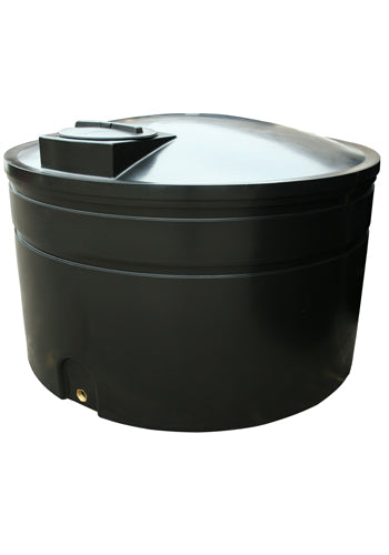4300 Litre Cylindrical Water Tank - Non Potable - Black
