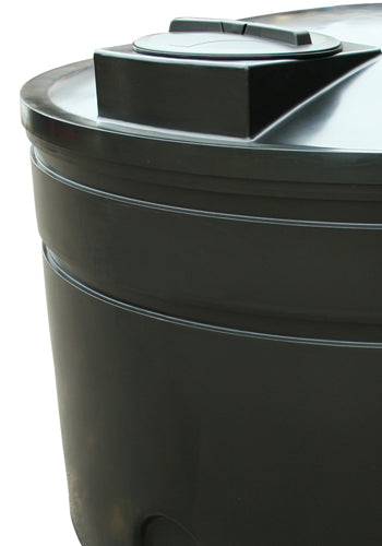 4300 Litre Cylindrical Water Tank - Non Potable - Black