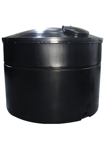 5100 Litre Cylindrical Insulated Water Tank - Non Potable - Black