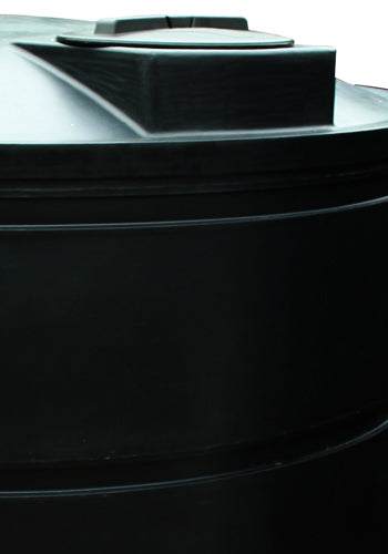 5600 Litre Cylindrical Water Tank - Non Potable - Black