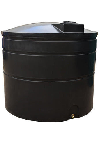 5600 Litre Cylindrical Water Tank - Non Potable - Black