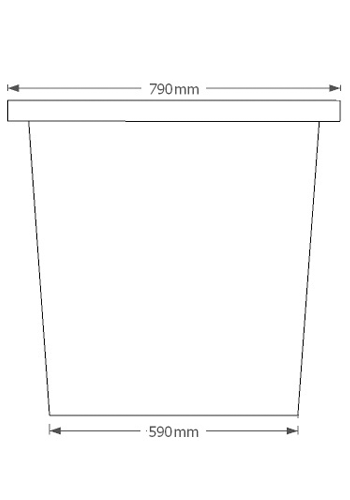 580 Litre Open Top Tank Black