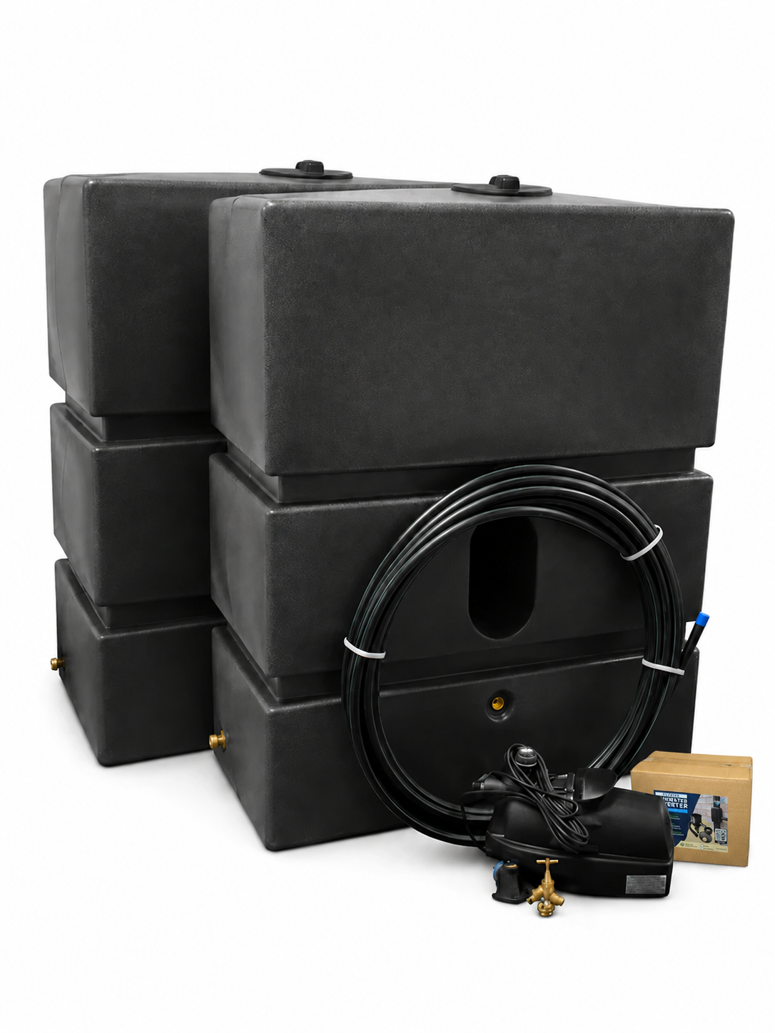 2 x 1200 Litre EasyConnect Rainwater Harvesting System - Millstone