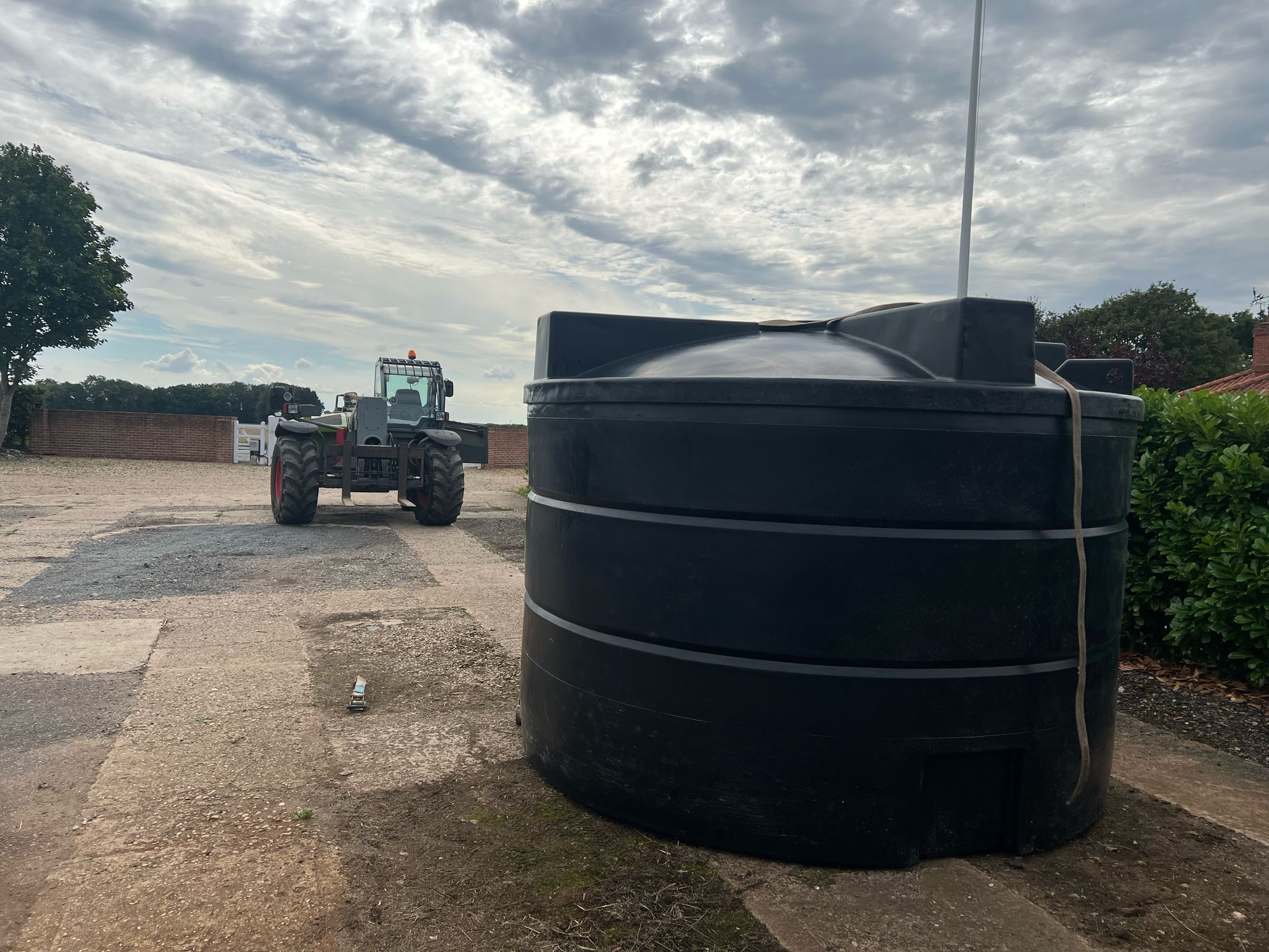 10000 Litre Cylindrical Water Tank - Non Potable - Black