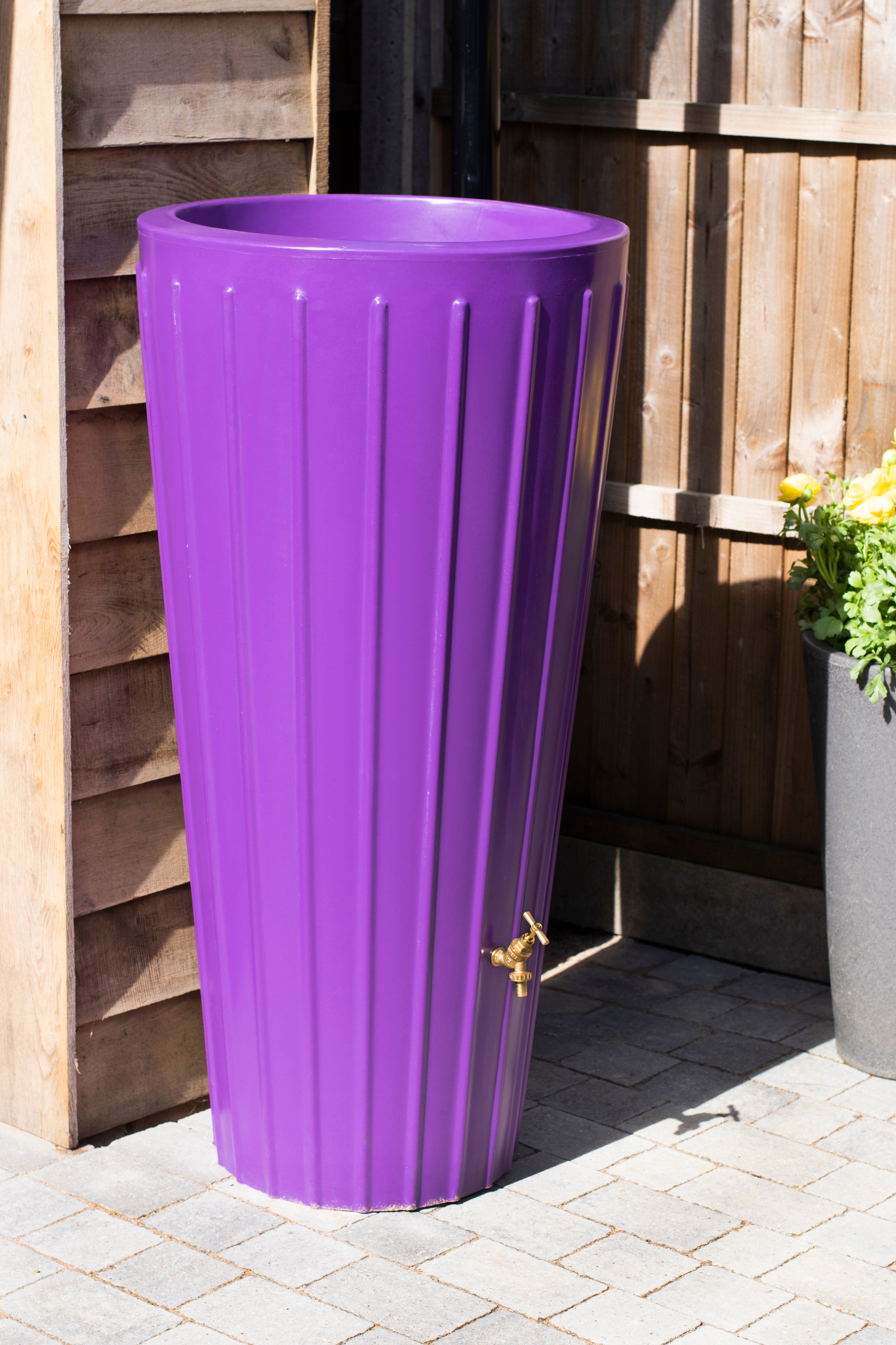 200 Litre Water Butt Planter in Purple - Cosmo Large