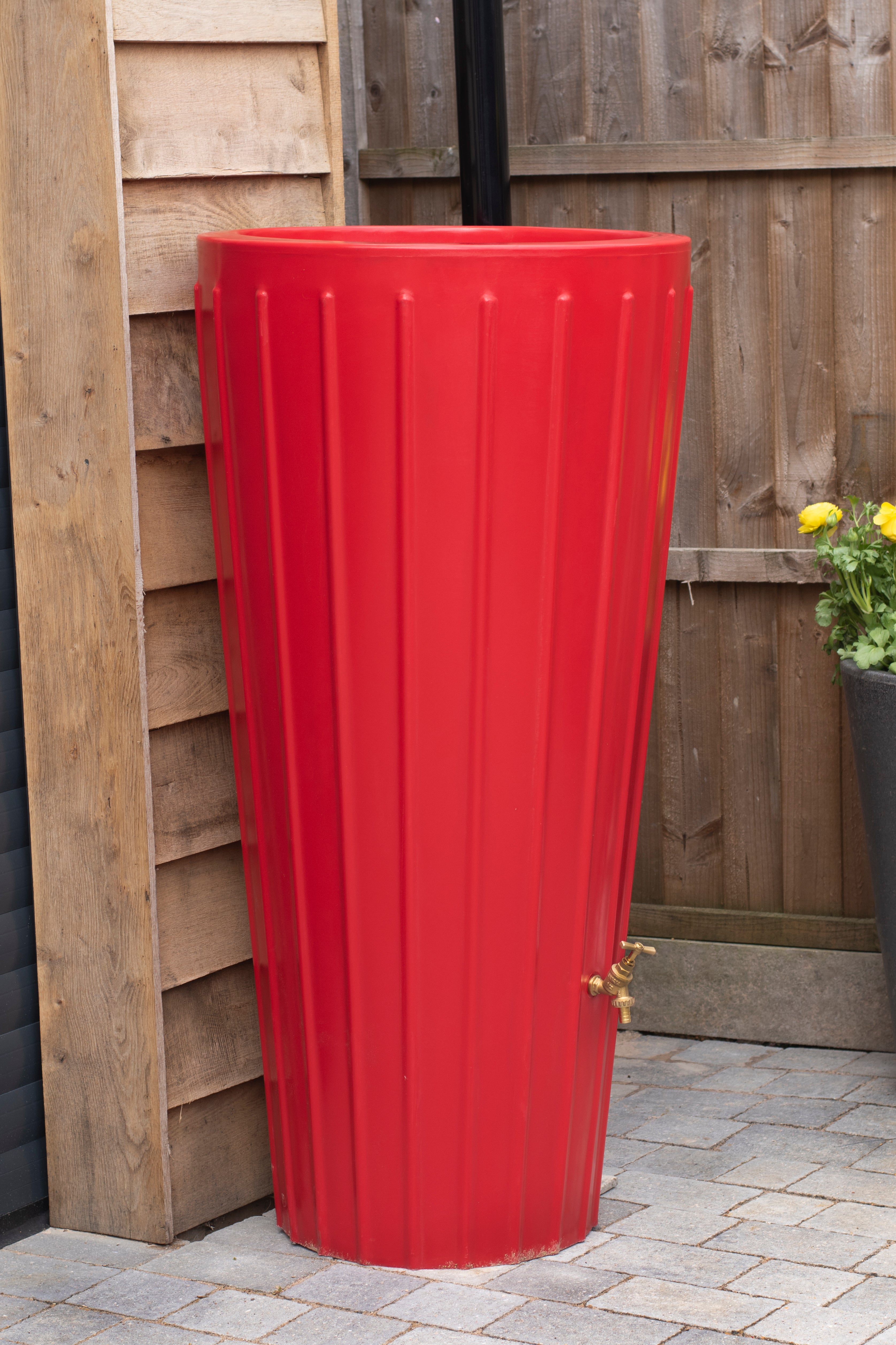 200 Litre Water Butt Planter In Red - Cosmo