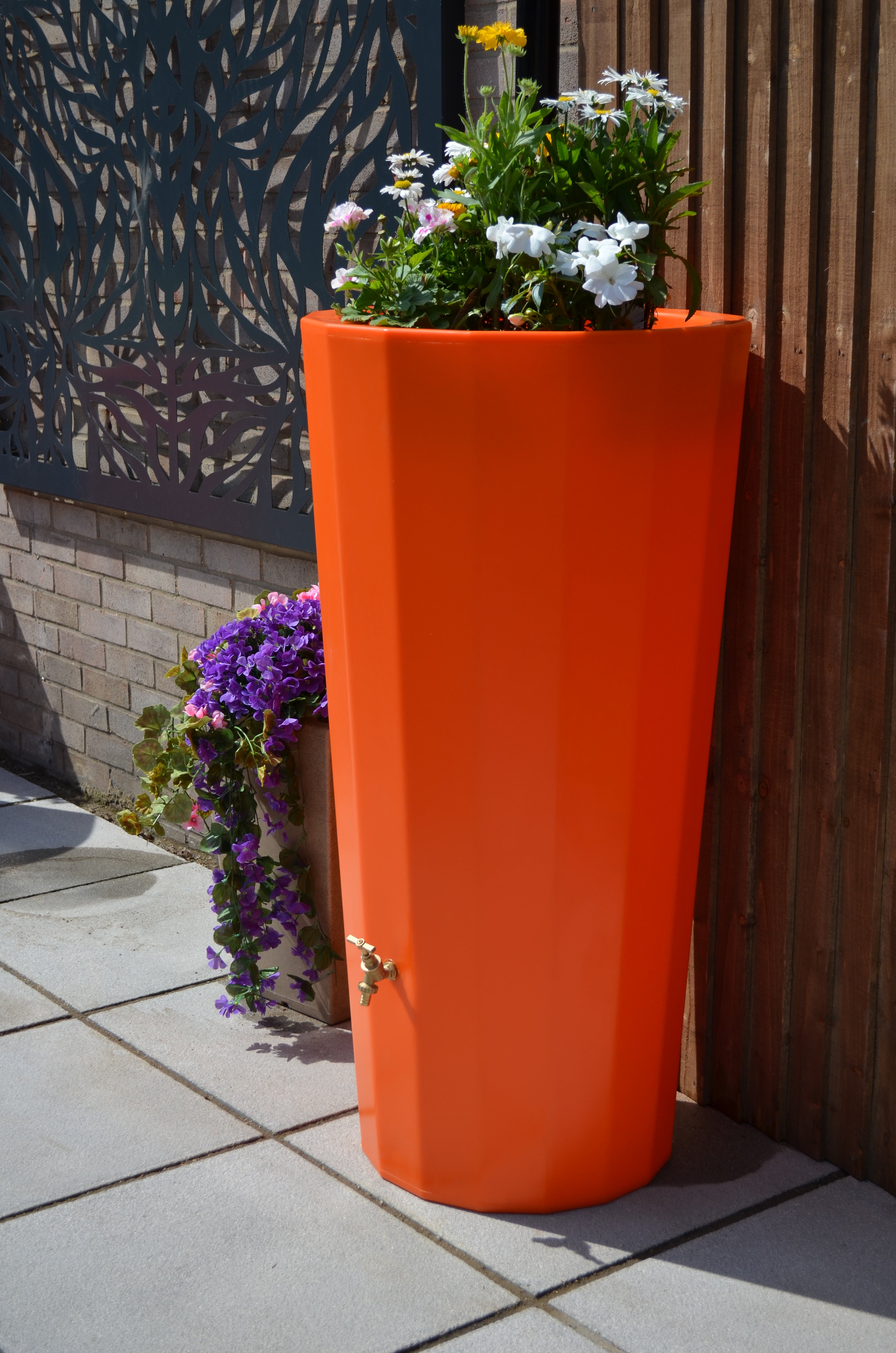 Metropolitan Water Butt Planter Orange