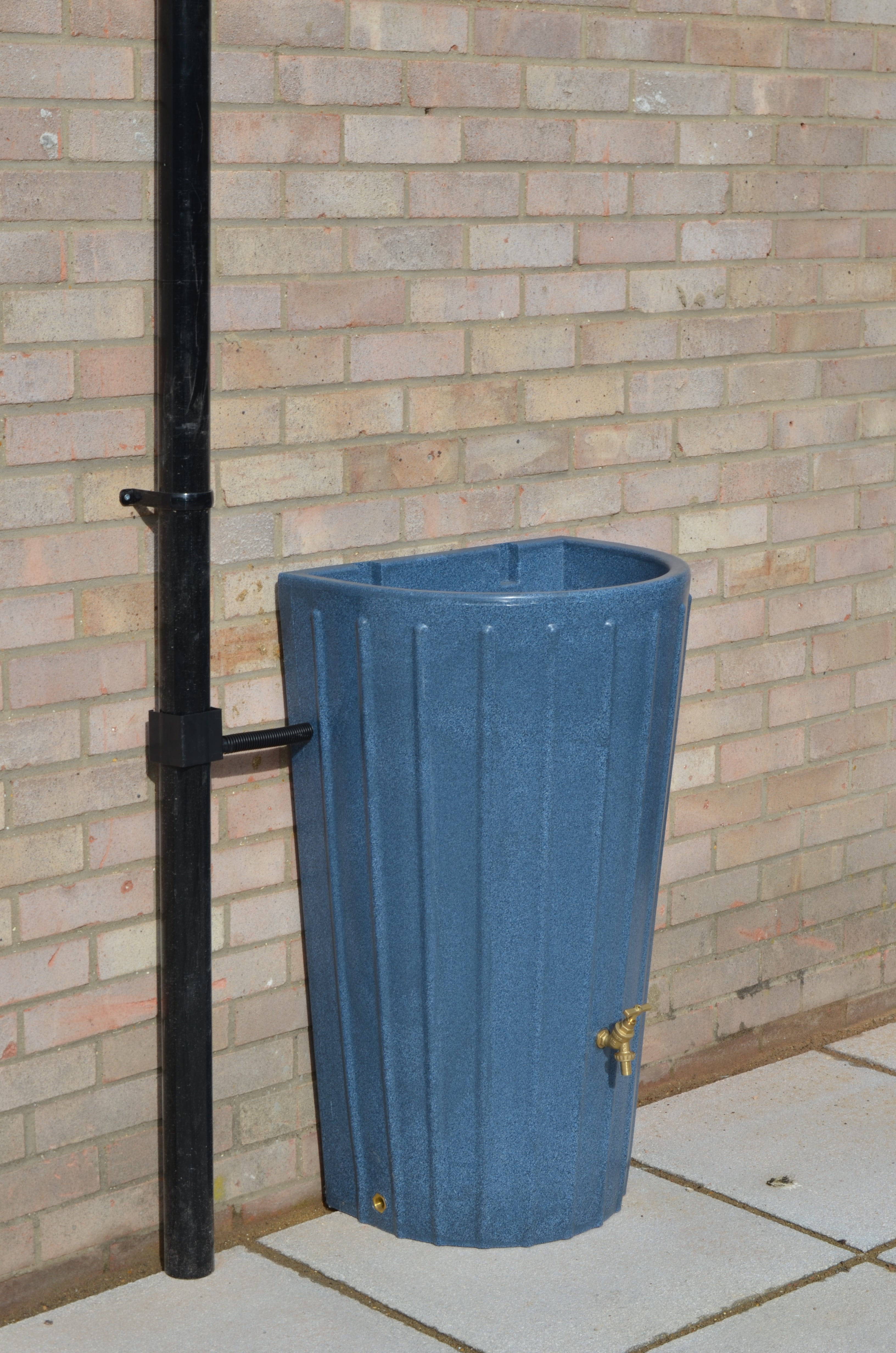 150 Litre Water Butt Planter in Blue Marble - Mini Cosmo