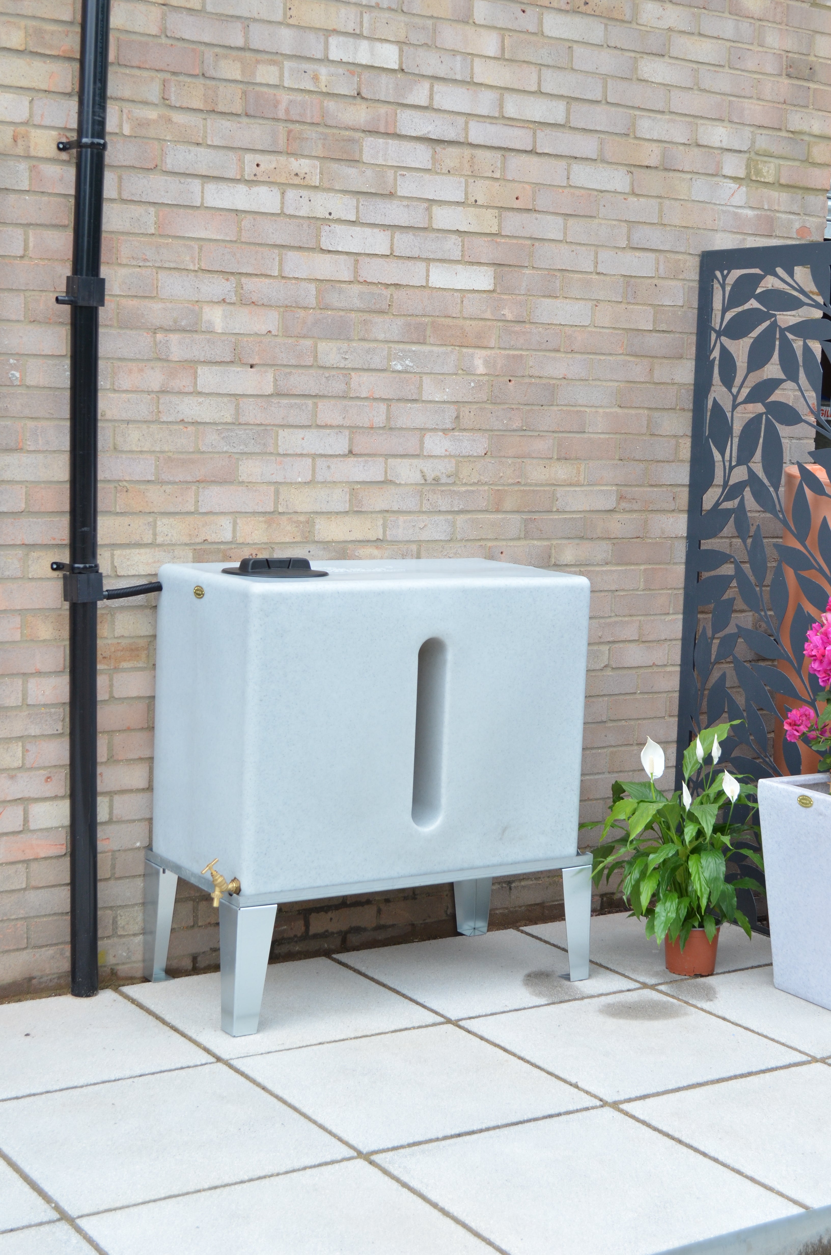 350 Litre Square Water Butt V1 - White Marble