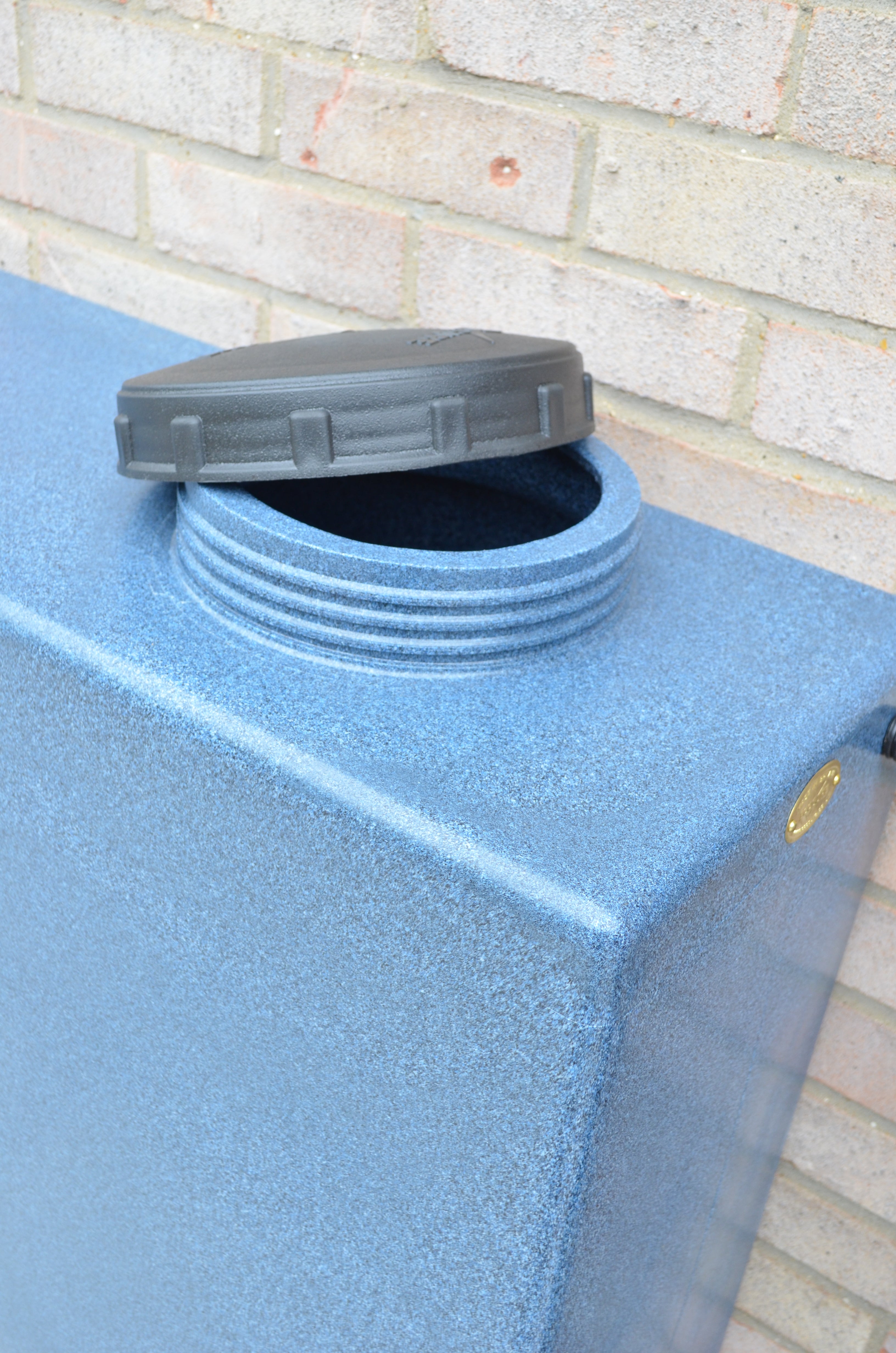 250 Litre Slimline Water Butt in Blue Marble