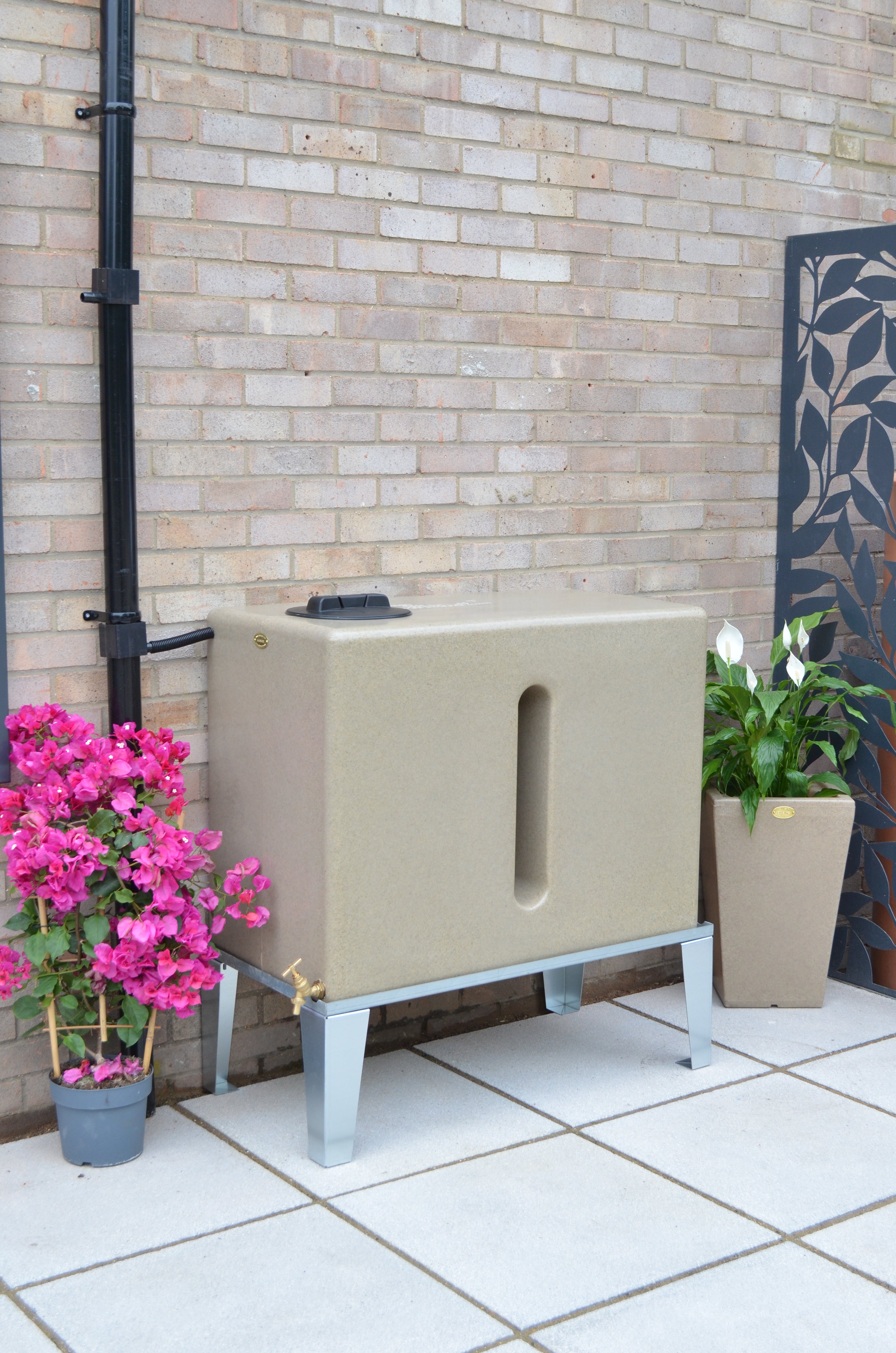 350 Litre Square Water Butt V1 - Sandstone