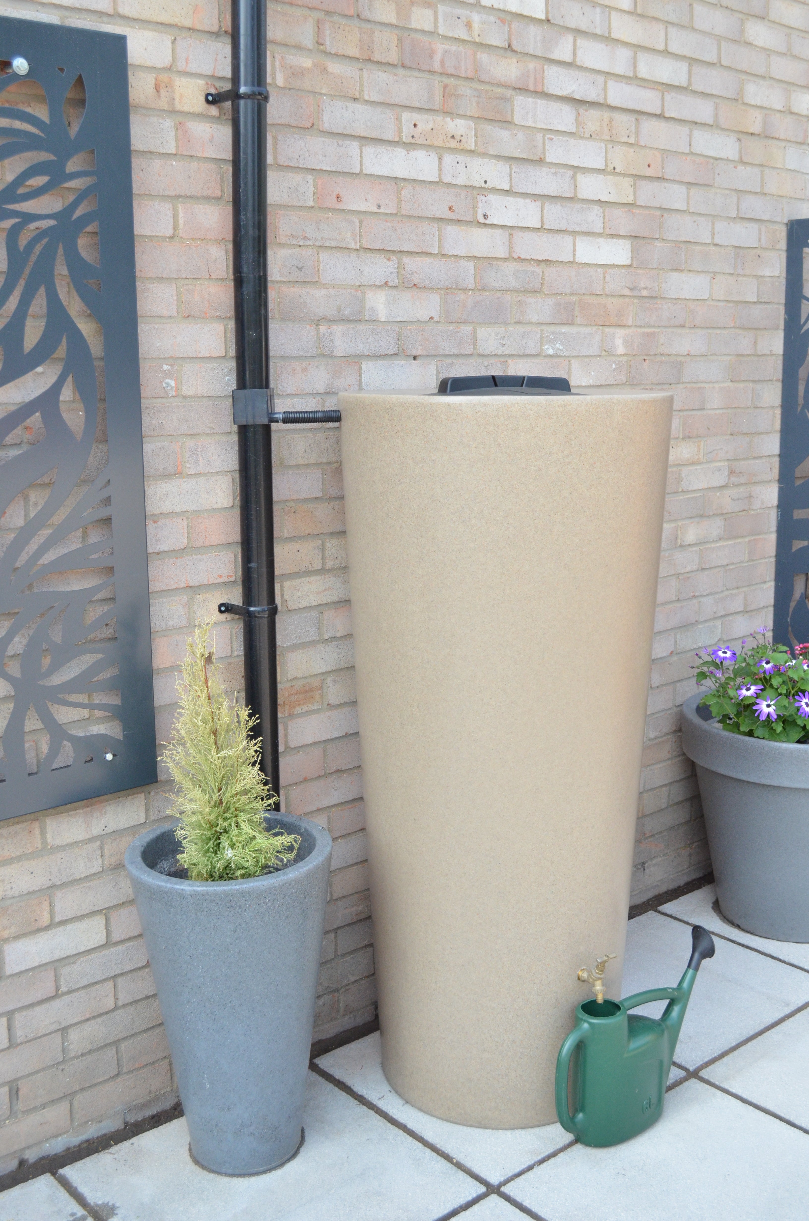 420 Litre Water Butt - Just Water In Sandstone